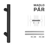 MP FT - ROČAJ šifra K00 Ø 25 mm UN (BS - Črna mat) - par - MP BS (mat črna)