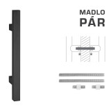 KLJUKA MP koda K31 25x25 mm UN - par (BS - Črna mat) - MP BS (mat črna)