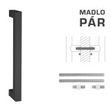 KLJUKA MP šifra K02K 25x25 mm - UN par (BS - Mat črna) - MP BS (mat črna)