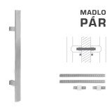 KLJUKA MP koda K41S 40x10 mm UN - par (BN - Brušeno nerjaveče jeklo) - MP BN (brušeno nerjaveče jeklo)