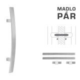 KLJUKA MP šifra K41C 40x10 mm UN - par (BN - Brušeno nerjaveče jeklo) - MP BN (brušeno nerjaveče jeklo)