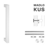 KLJUKA MP koda K02K 25x25 mm UN - kos (WS - Bela mat) - MP WS (bela mat)