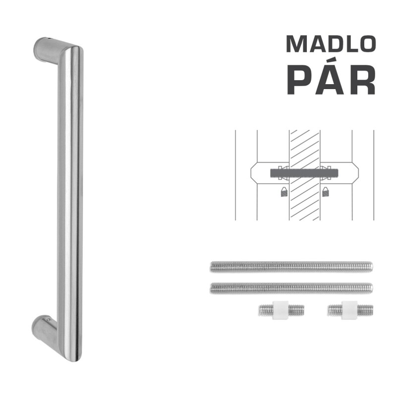 KLJUKA MP koda K02 Ø 25 mm UN (BN - Brušeno nerjaveče jeklo) - par