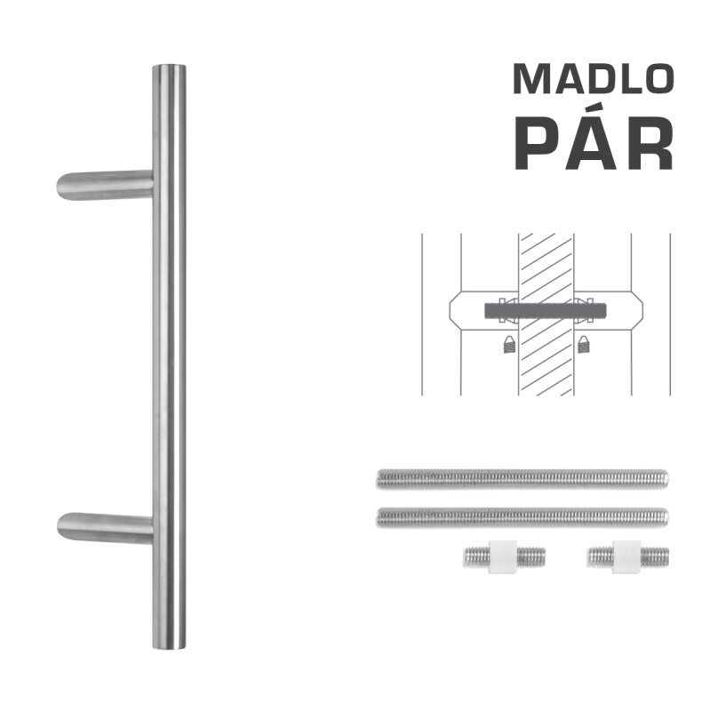 KLJUKA MP koda K10 Ø 30 mm UN - par (BN - Brušeno nerjaveče jeklo)