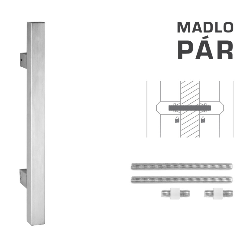 KLJUKA MP šifra K31 25x25 mm UN - par (BN - Brušeno nerjaveče jeklo)