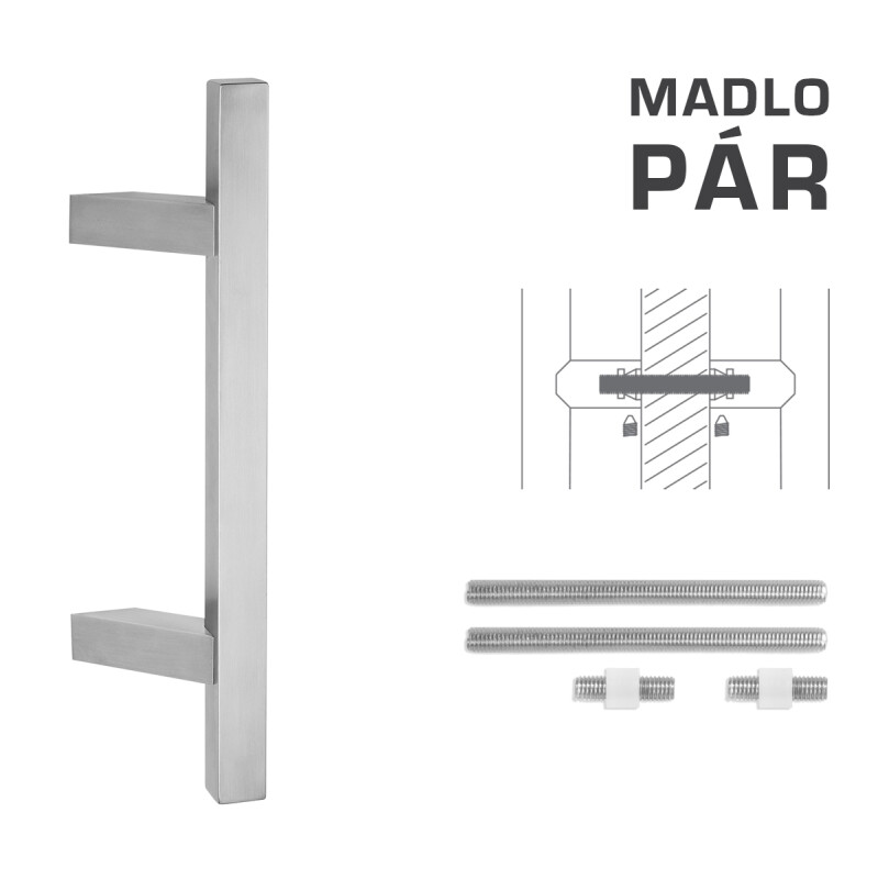 KLJUKA MP koda K31Z 25x25 mm UN - par (BN - Brušeno nerjaveče jeklo)