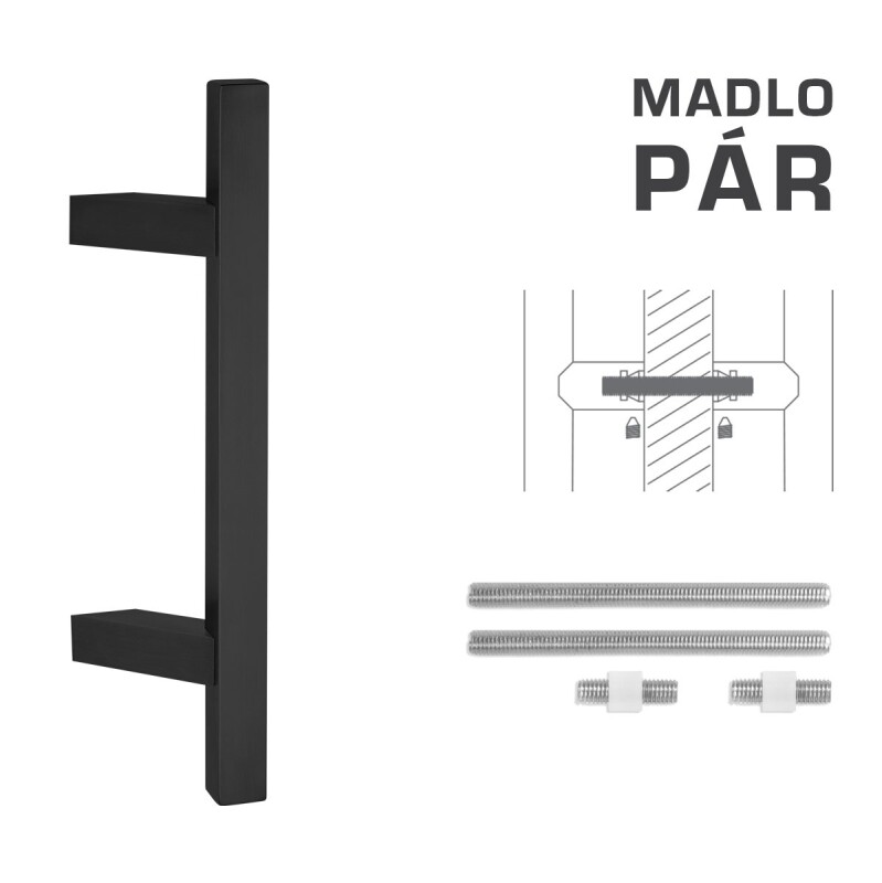 KLJUKA MP koda K31Z 25x25 mm UN - par (BS - črna mat)