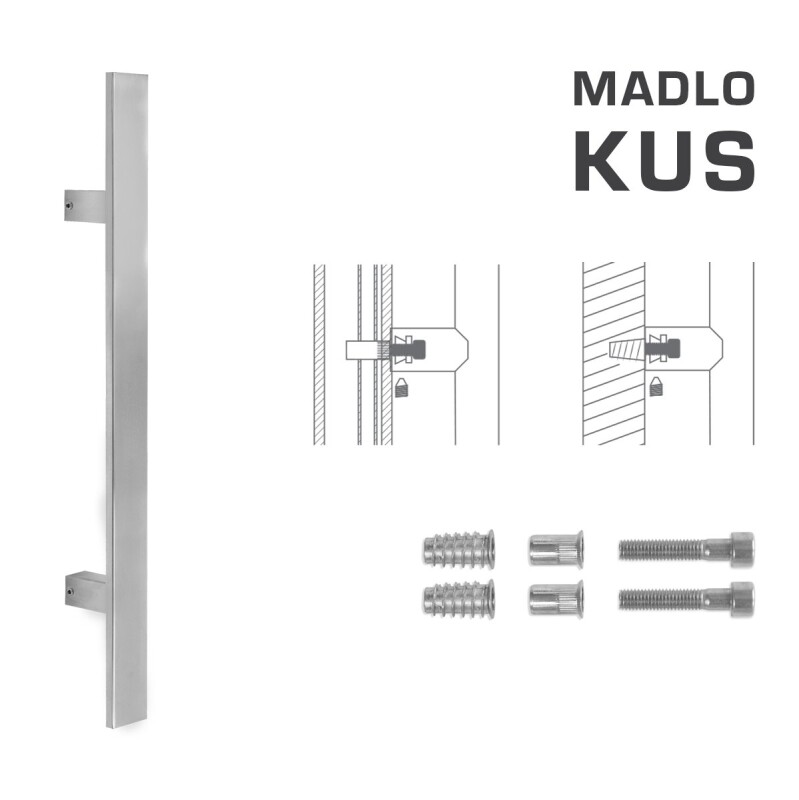 DVD ROČAJ MP koda K41S 40x10 mm SP - kos (BN - Brušeno nerjaveče jeklo)