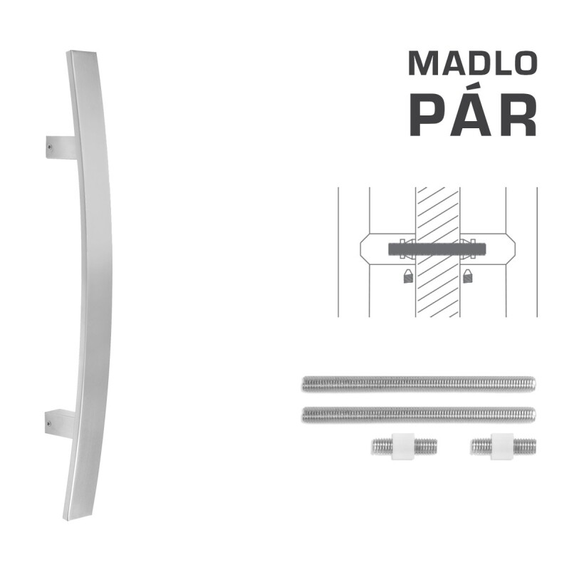 KLJUKA MP šifra K41C 40x10 mm UN - par (BN - Brušeno nerjaveče jeklo)