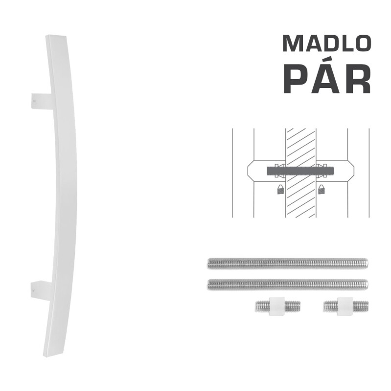 KLJUKA MP koda K41C 40x10 mm UN - par (WS - Bela mat)