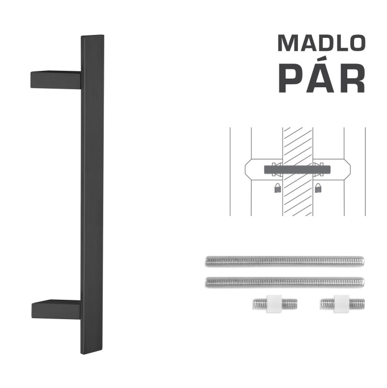 KLJUKA MP šifra K41Z 40x10 mm UN - par (BS - črna mat)