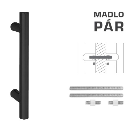 MP FT - ROČAJ šifra K00 Ø 25 mm UN (BS - Črna mat) - par