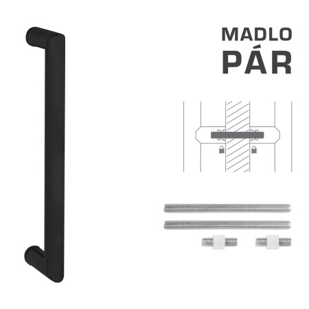 KLJUKA MP koda K02 Ø 25 mm UN (BS - Črna mat) - par