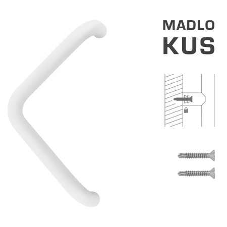 KLJUKA MP koda K14T Ø 32 mm ST - kos (WS - Bela mat)