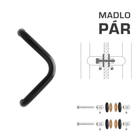 KLJUKA MP M6 WA/AS-STEKLO - par (Črna RAL 9005)