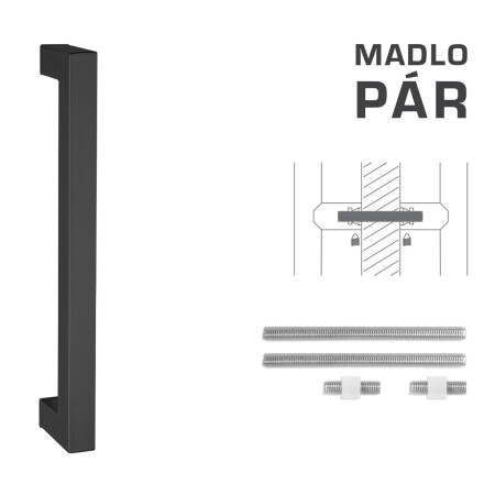 KLJUKA MP šifra K02K 25x25 mm - UN par (BS - Mat črna)