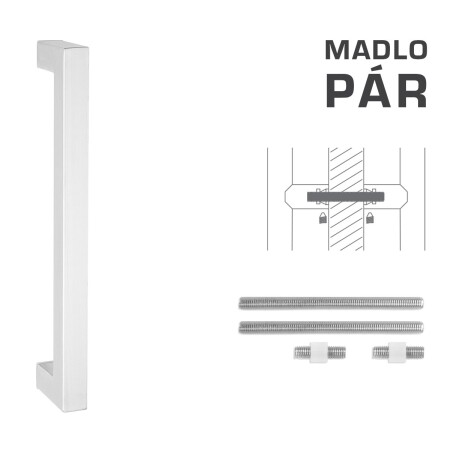 KLJUKA MP koda K02K 25x25 mm UN - par (WS - Bela mat)