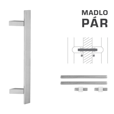 KLJUKA MP koda K41Z 40x10 mm UN - par (BN - Brušeno nerjaveče jeklo)