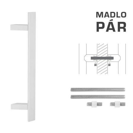 KLJUKA MP koda K41Z 40x10 mm UN - par (WS - Bela mat)