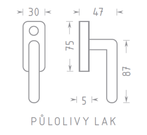 Okensko okovje ACT pol olivno lakirano (SREBRNO)