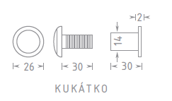 Kukalo ACT 180° vključno s pokrovom (KROM)