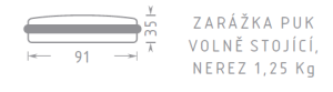 Talni omejevalnik ACT Puk prostostoječi (NERJAVEČE JEKLO)