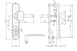 Varnostno okovje ROSTEX BK R1/O DECOR (TITAN GOLD)