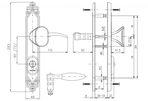 Varnostna armatura ROSTEX BK R1 ORNAMENTAL (KROM-NERJAVEČE JEKLO)