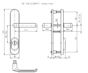 Varnostna armatura ROSTEX BK R4/O BARYT (MAT NERJAVEČE JEKLO)