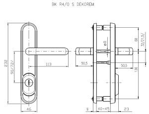 Varnostno okovje ROSTEX BK R4/O DEKOR (TITAN GOLD)