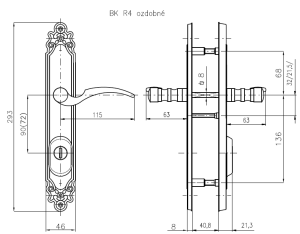 Varnostno okovje ROSTEX BK R4 ORNAMENTAL (TITAN GOLD)