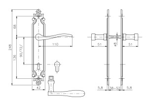 Vratno okovje ROSTEX HARMONIE (TITAN GOLD)