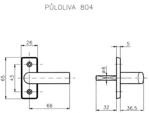 Okno pol olivno ROSTEX 804 (KROM NERJAVEČE JEKLO)