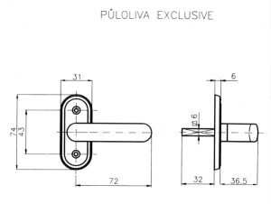 Okno pol olivno ROSTEX EXCLUSIVE (KROM NERJAVEČE JEKLO)