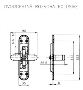 Okenska dvosmerna medosna razdalja ROSTEX EXCLUSIVE (TITAN GOLD)