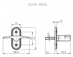 Okno olivno ROSTEX IDEAL (KROM NERJAVEČE JEKLO)