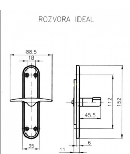 Dvosmerni distančnik ROSTEX IDEAL (KROM NERJAVEČE JEKLO)