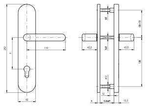 Varnostna armatura ROSTEX BK RX 807-50 EXCLUSIVE (INOX MAT TITAN)