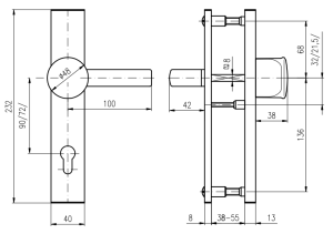 Varnostna armatura ROSTEX BK 802/O BARYT (NERJAVEČE JEKLO MAT TITAN GOLD)