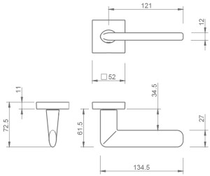 Vratno okovje MP Eliptica-HR 3098Q (T - Titanium)