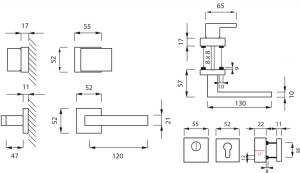 Varnostna armatura MP CUBO/SQUARE HR 3230/2275 (NP)