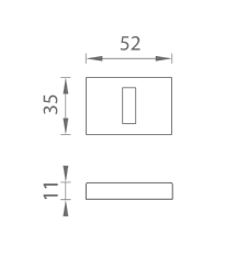 Vratna rozeta MP TI RT 52x35 mm (OCS)