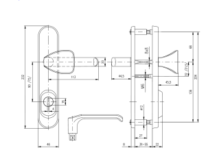 Varnostna armatura ROSTEX BK R1/O BARYT (NERJAVEČA MAT TITAN)