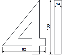 Hišne številke RICHTER 3D (mat črna)