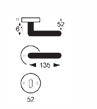 Vratno okovje Lienbacher Swing III (inox mat)