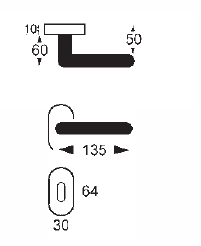 Vratno okovje Lienbacher Swing OR (inox podloga)