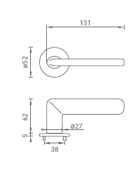 Vratno okovje MP Eliptica - R 3098 5S (T - Titanium)