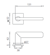 Vratno okovje MP ELIPTICA - HR 3098Q 5S (BS - Črna mat)