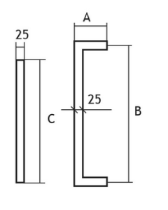 Kljuka EUROLATON za steklena in lesena vrata - 78250350 (inox)