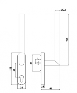 Okensko okovje TWIN HS PORTAL VISION 1802 (CM)